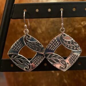 Handmade Vintage Sterling Silver Earrings Artist Ninos Dechammo Made in Mexico